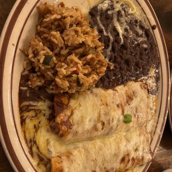 Border Cafe - Chicken Enchiladas with Jose rice and black bean - Mexican Near Me - Burlington, Massachusetts