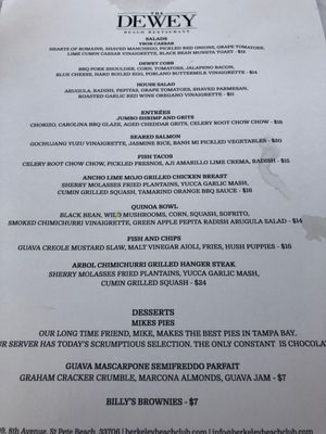 Menu photo 7 The Dewey St Pete Beach, FL Menu photo 7 The Dewey St Pete Beach, FL