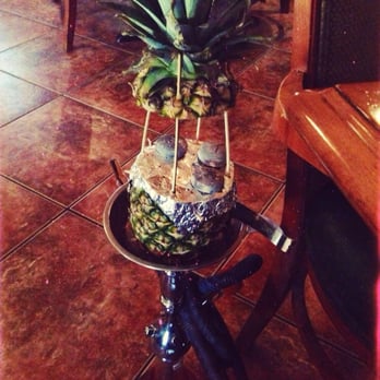 Cafe Layal Midtown - Pineapple head hookah - Mediterranean Near Me - Houston, Texas