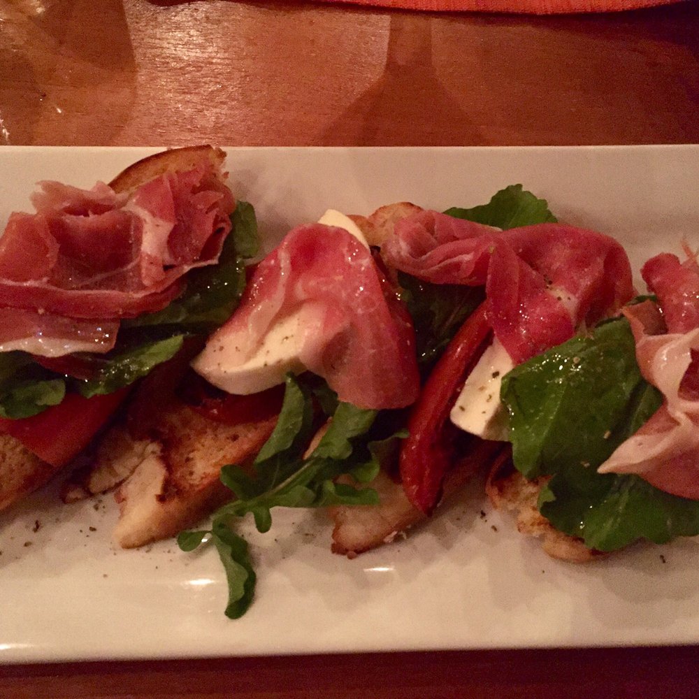 Restaurant Piedra Escondida - Special bruschetta (with mozzarella, tomato and prosciutto). Bread is homemade and soo good - Seafood Near Me - Tulum, ROO Restaurant Piedra Escondida - Special bruschetta (with mozzarella, tomato and prosciutto). Bread is homemade and soo good - Seafood Near Me - Tulum, ROO