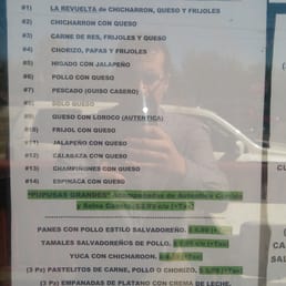 Updated menu!! As of 2/21/2016