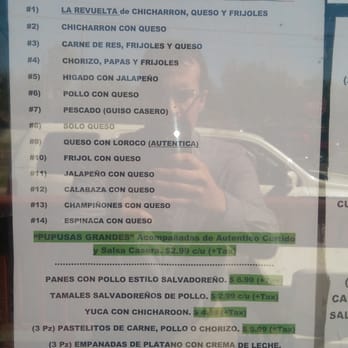 Pupusas To Go - Updated menu!! As of 2/21/2016 - Salvadoran Near Me - Pharr, Texas