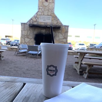 Press Cafe - Outside by the entrance door - Coffee & Tea Near Me - Odessa, Texas Press Cafe - Outside by the entrance door - Coffee & Tea Near Me - Odessa, Texas