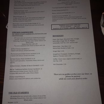 Thirsty Whale - menu - American Near Me - Bar Harbor, Maine