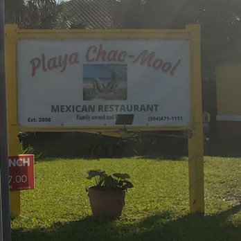 Playa Chac Mool - sign for mexican restaurant - Mexican Near Me - St. Augustine, Florida