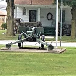 Green Slope Memorial Park - Artillery parked along Michigan