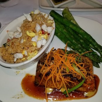 Bonefish Grill - Salmon with Asian sauce, boiled asparagus and crab fried rice. This was amazing!!!! - Seafood Near Me - Atlanta, Georgia Bonefish Grill - Salmon with Asian sauce, boiled asparagus and crab fried rice. This was amazing!!!! - Seafood Near Me - Atlanta, Georgia