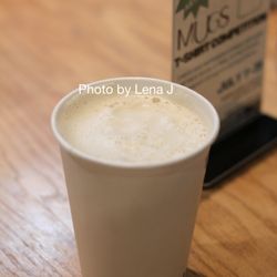 Small spicy chai ($4.75) - Bhakti chai. It's still sweetened.