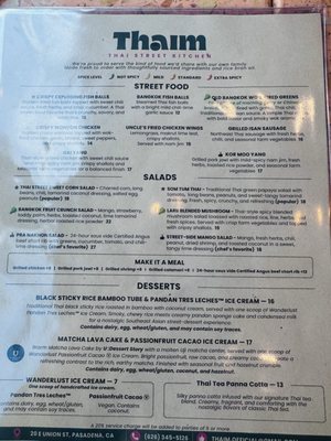 Menu photo 3 Thaim Pasadena, CA Menu photo 3 Thaim Pasadena, CA