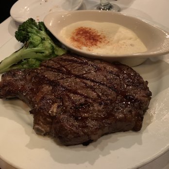 The Derby - 20oz rib eye with mashed potatoes and broccoli - Steakhouses Near Me - Arcadia, California The Derby - 20oz rib eye with mashed potatoes and broccoli - Steakhouses Near Me - Arcadia, California