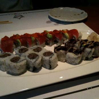 Magoya Japanese Restaurant - Tuna fashion roll (top), bulgogi roll (left), eel & avocado roll (right) - Japanese Near Me - Chester, New York Magoya Japanese Restaurant - Tuna fashion roll (top), bulgogi roll (left), eel & avocado roll (right) - Japanese Near Me - Chester, New York
