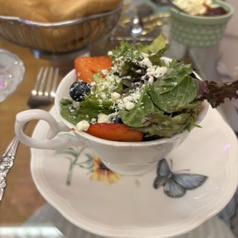 Tea at 1024 - Salad in a tea cup - Tea Rooms Near Me - Honolulu, Hawaii