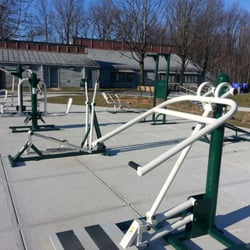 Cedar Lane Park - Workout equipment at the playground