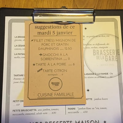 Menu photo 2 Brasserie de la Gare Bastia, 05 Menu photo 2 Brasserie de la Gare Bastia, 05