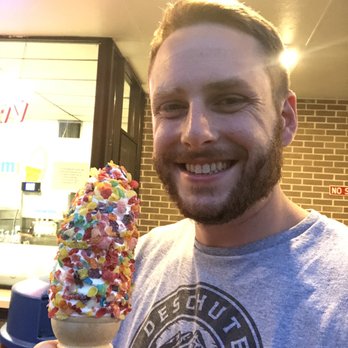 Frosty Boy - Grand Rapids - The simple joys of a soft serve cone coated in fruity pebbles - Ice Cream & Frozen Yogurt Near Me - Grand Rapids, Michigan