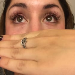 Studio of Esthetics - This picture doesn't even do her work justice& lol I'm covering my face so the focus can be on the lashes