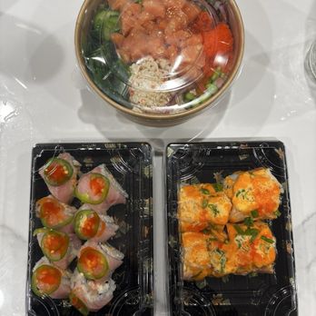 Sushi Factory Poki - Salmon Poki, Hokkaido Roll, Hot Night Roll(8) - Sushi Bars Near Me - Lake Forest, California Sushi Factory Poki - Salmon Poki, Hokkaido Roll, Hot Night Roll(8) - Sushi Bars Near Me - Lake Forest, California