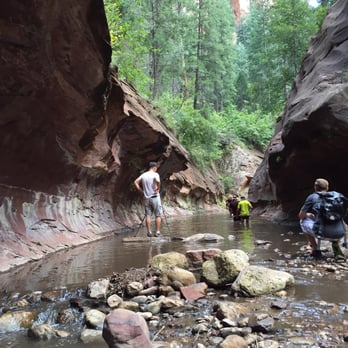 West Fork Trail - You have to wade through to go further. - Hiking Near Me - Sedona, Arizona West Fork Trail - You have to wade through to go further. - Hiking Near Me - Sedona, Arizona