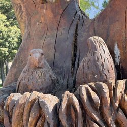 Wheeler Historic Farm - Old tree sculpture