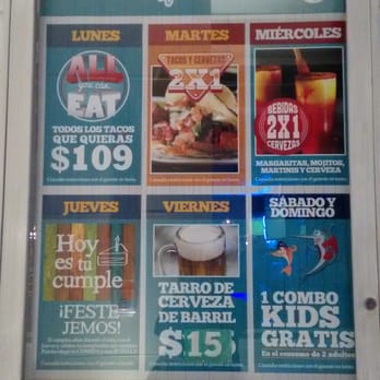 Cabo Grill - Promociones diarias - Caribbean Near Me - Villa del Juncal, GUA