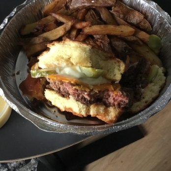 Frix's Fire Grill - This is not the well done burger I asked and paid for! The bun is hard and the fries were over cooked. - Latin American Near Me - Chester, Maryland