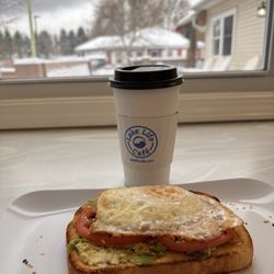 Lake Life Cafe - A yummy hot chocolate and avocado toast on a snowy Monday morning!