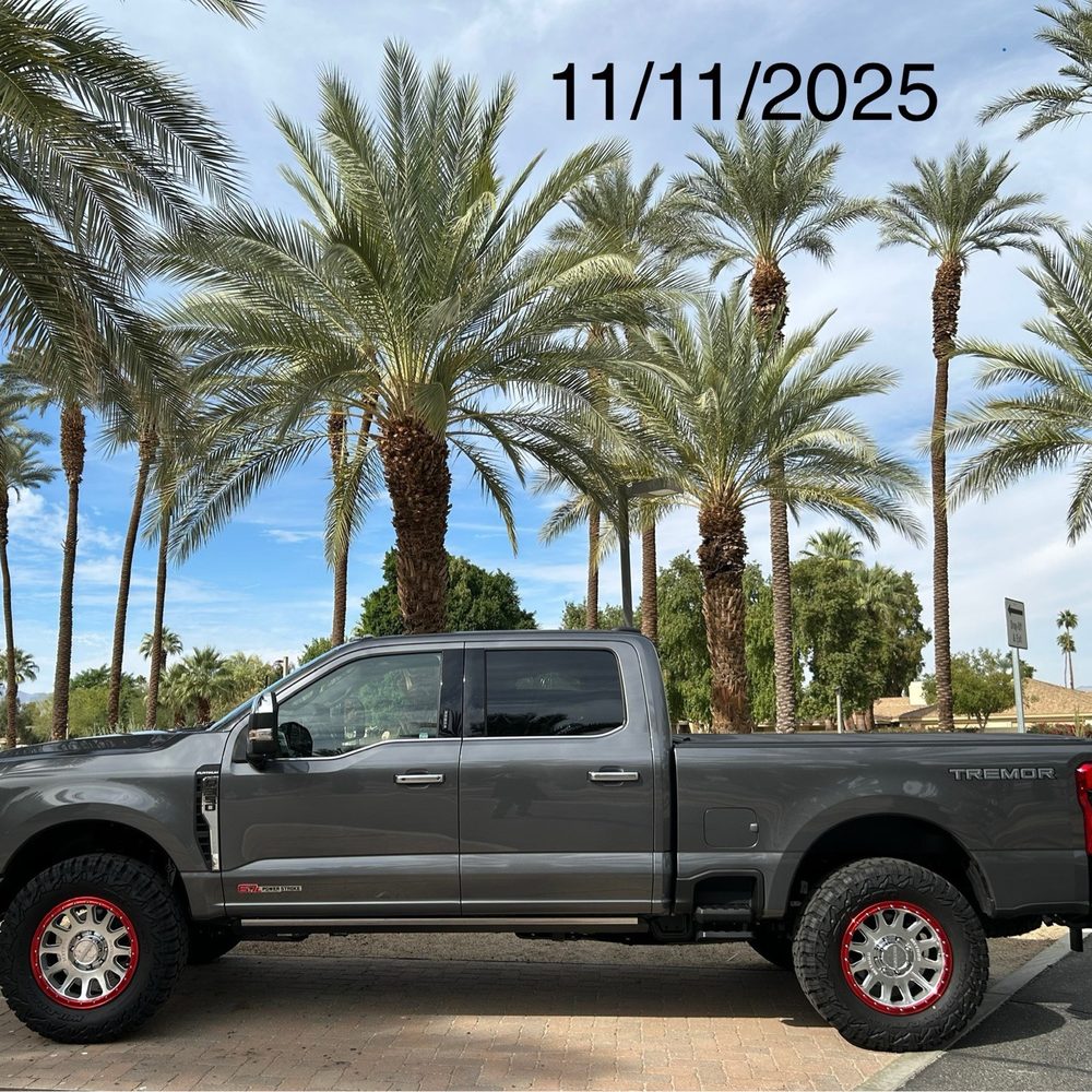 F-350 Tremor with Method 20" wheels/Falkin 37/13.5/R20 tires with red Impact rims from America's Tire. F-350 Tremor with Method 20" wheels/Falkin 37/13.5/R20 tires with red Impact rims from America's Tire.