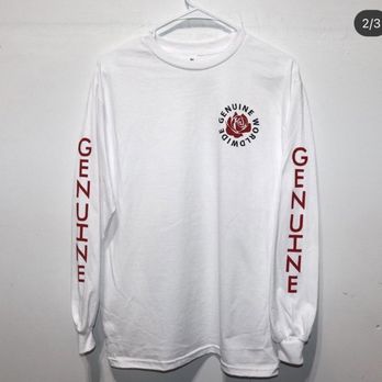 Print Zown - Genuine white long sleeve - Screen Printing/T-Shirt Printing Near Me Print Zown - Genuine white long sleeve - Screen Printing/T-Shirt Printing Near Me