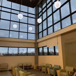 American Fork Hospital - Downstairs, the elevators are on the left side of this waiting area at the first floor entrance.
