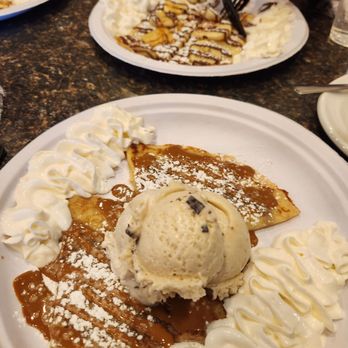 Sweet N Brew Cafe - Biscotti crepes with banana gelato - Cafes Near Me - Addison, Illinois