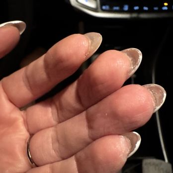Bellagio Nails & Spa - Messy uneven work on gel X 8-6-2025 - Nail Salons Near Me - San Dimas, California