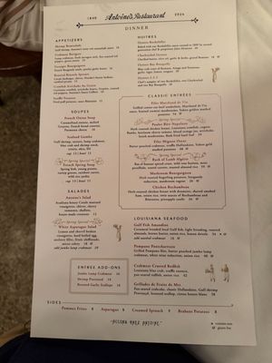 Menu photo 7 Antoine's Restaurant New Orleans, LA Menu photo 7 Antoine's Restaurant New Orleans, LA