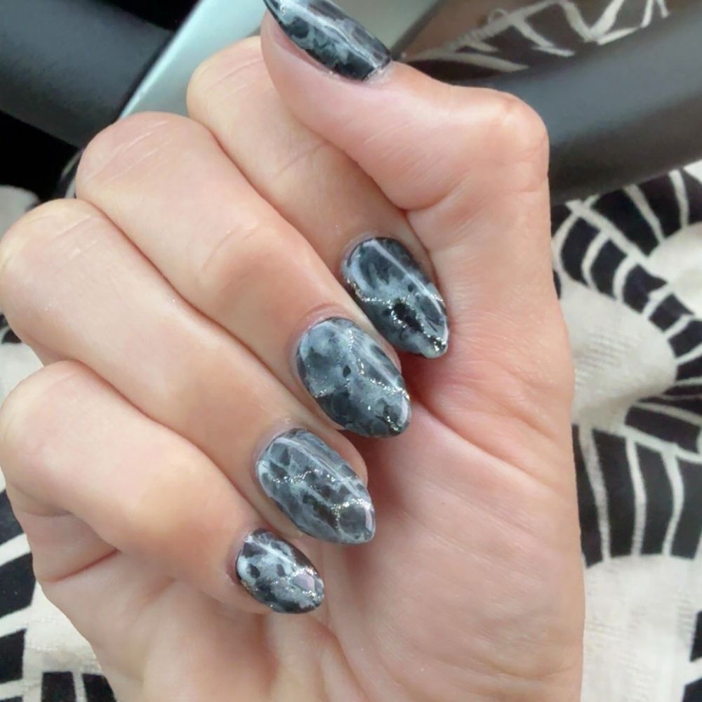Oh Nails - Hard gel polish with marble styled paint - Nail Salons Near Me - Wilmington, North Carolina Oh Nails - Hard gel polish with marble styled paint - Nail Salons Near Me - Wilmington, North Carolina