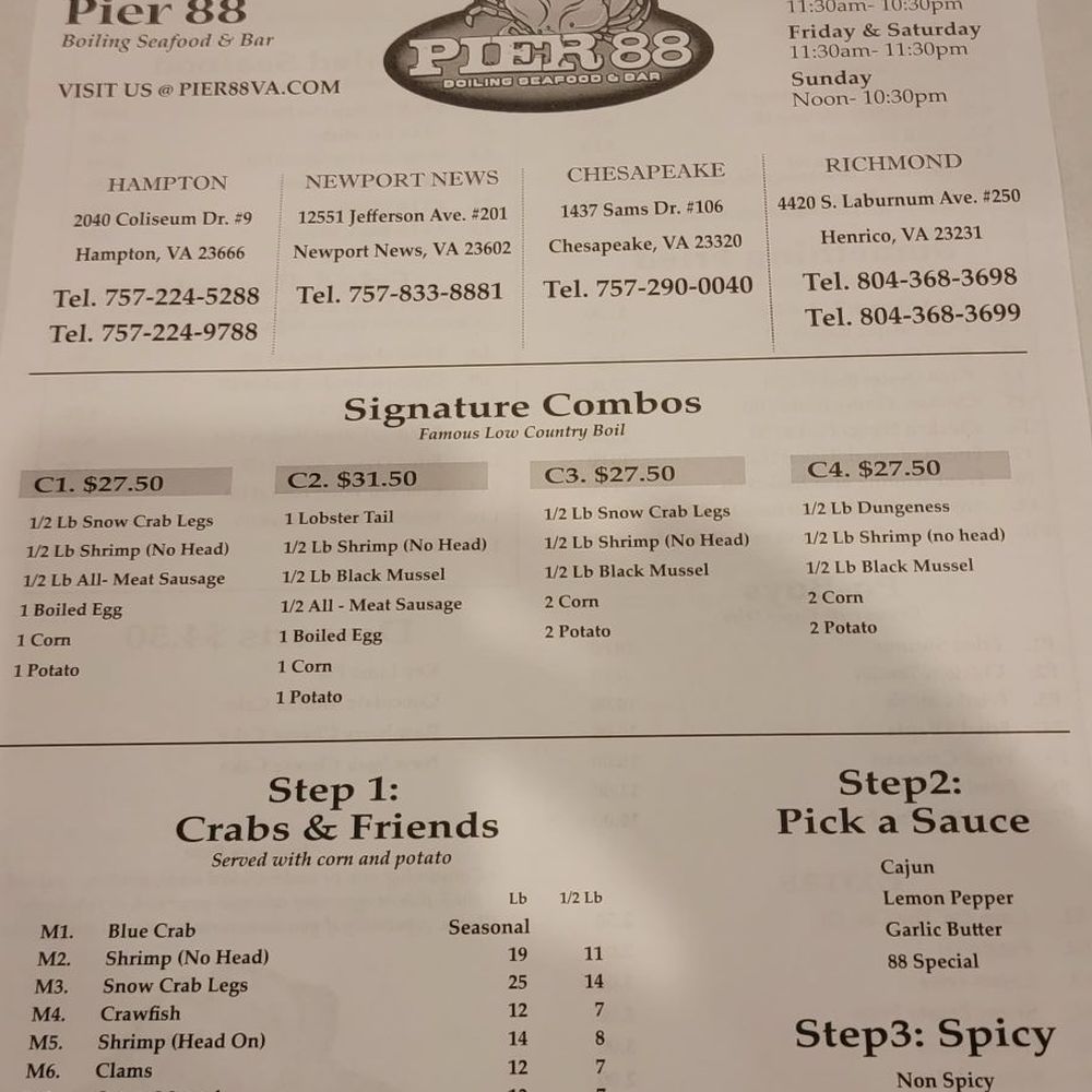 Menu front Menu front