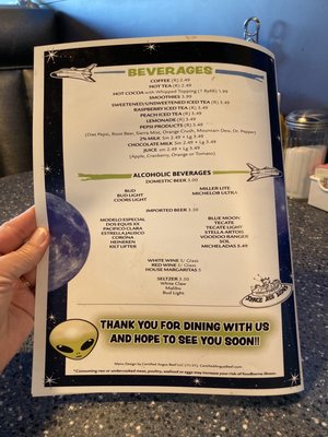 Menu photo 7 Space Age Restaurant and Bar Gila Bend, AZ
