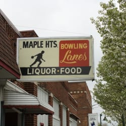 Maple Heights Lanes - View of our sign from Libby Road east bound