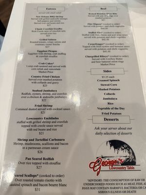 Menu photo 1 George's Lowcountry Table Athens, GA Menu photo 1 George's Lowcountry Table Athens, GA