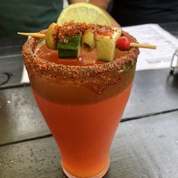 The call if michelada but it's actually beer with Clamato. Michelada doesn't have Clamato. The call if michelada but it's actually beer with Clamato. Michelada doesn't have Clamato.