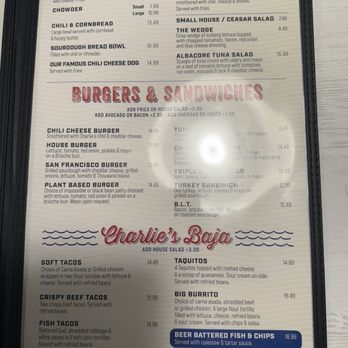 Charlie's Chili - Chili and sandwich menu - American Near Me - Newport Beach, California Charlie's Chili - Chili and sandwich menu - American Near Me - Newport Beach, California