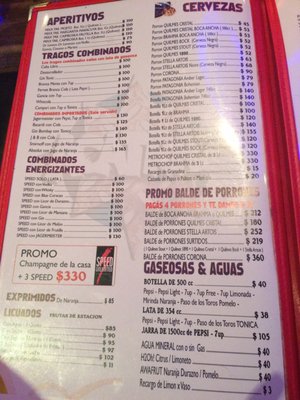 Menu photo 4 Acatraz Buenos Aires, C