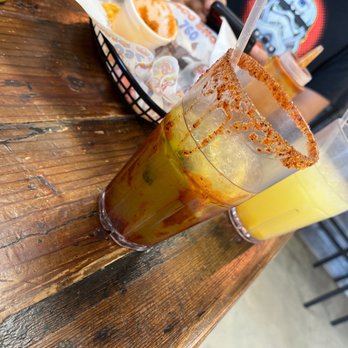 Taco Shop 760 Restaurant - Agua Fresca: Pepino con chamoy  & agua de piña - Tacos Near Me - Coachella, California