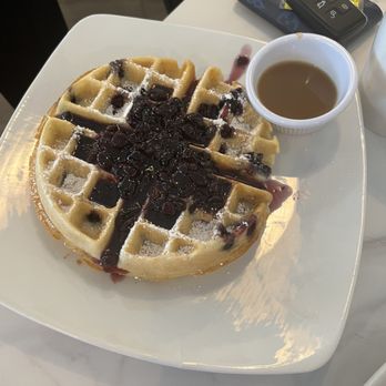 Dix Cafe - Blueberry Belgian Waffles - Breakfast & Brunch Near Me - Flower Mound, Texas