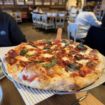Crispelli's Bakery & Pizzeria - 15" Pepperoni Margherita - Italian Near Me - West Bloomfield, Michigan Crispelli's Bakery & Pizzeria - 15" Pepperoni Margherita - Italian Near Me - West Bloomfield, Michigan