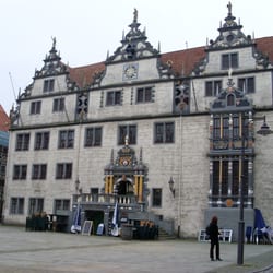 Aussicht auf das Rathaus vom Restaurant aus