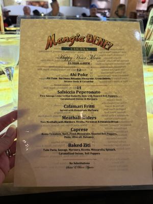 Menu photo 8 Mangia Bene Cucina Laguna Niguel, CA Menu photo 8 Mangia Bene Cucina Laguna Niguel, CA