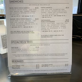Eggslut - Menu as of 06/29/2020 (some of the prices have gone up) - New American Near Me - Glendale, California Eggslut - Menu as of 06/29/2020 (some of the prices have gone up) - New American Near Me - Glendale, California