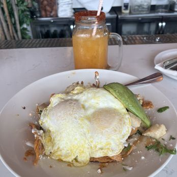 Cocina 35 - One of the better Chiliqules I've had, this one is the Creamosos Chiliqules & that Mango Agua is on point! - Breakfast & Brunch Near Me - Coronado, California