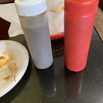 Burrito Express - Salsa bottles - Mexican Near Me - Scottsdale, Arizona