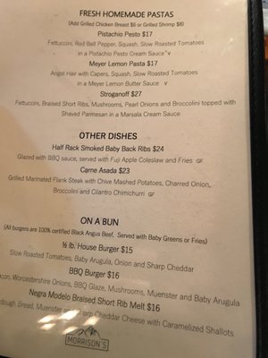 Menu photo 4 Morrison's Restaurant and Bar Mammoth Lakes, CA