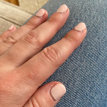 Dazzling Nail Bar - This is right after I left the salon... she didn't paint the top part of my nail..... - Nail Salons Near Me - Owasso, Oklahoma Dazzling Nail Bar - This is right after I left the salon... she didn't paint the top part of my nail..... - Nail Salons Near Me - Owasso, Oklahoma